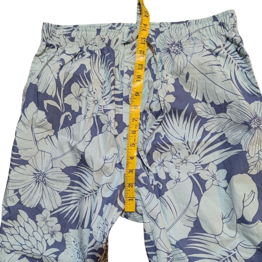 Brooks Brothers Pants Pajama Lounge All Cotton M Blue Floral Preppy Casual Comfy - Picture 6 of 6